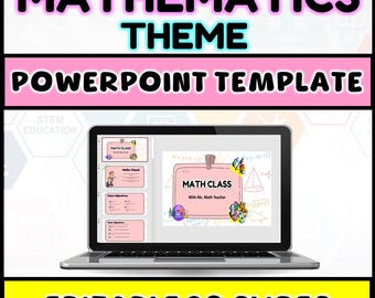 Editable Math PowerPoint Template: Middle & High School Teaching Resource (Digital Download)
