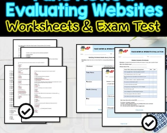Fake News Worksheets & Test: Media Literacy Activities (Digital Download)