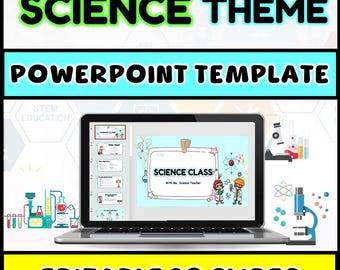 Science PowerPoint Template: Editable Classroom Slides (Digital Download)