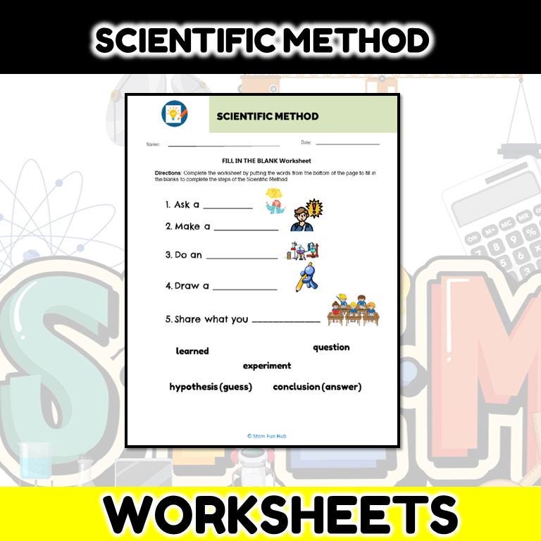 Scientific Method Learning Worksheets | Classroom Science Tools | Kids ...