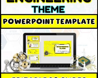 Plantilla de PowerPoint de Ingeniería STEM: Diapositivas editables para el aula (Descarga digital)