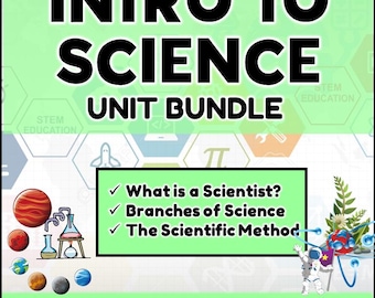 Intro to Science Lesson Bundle: Wissenschaftliche Methode und Zweige (Digitale Datei)