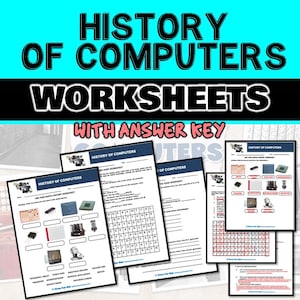 Computer History Worksheets: STEM Class Activity (Digital Download)