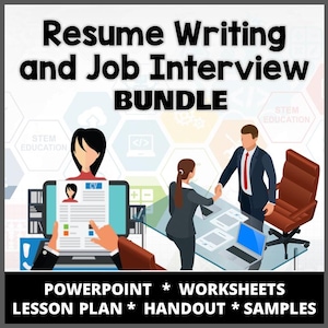 Employment Skills Career Coaching Resume Writing and Job Interview Guide LESSON Guide DIGITAL DOWNLOAD