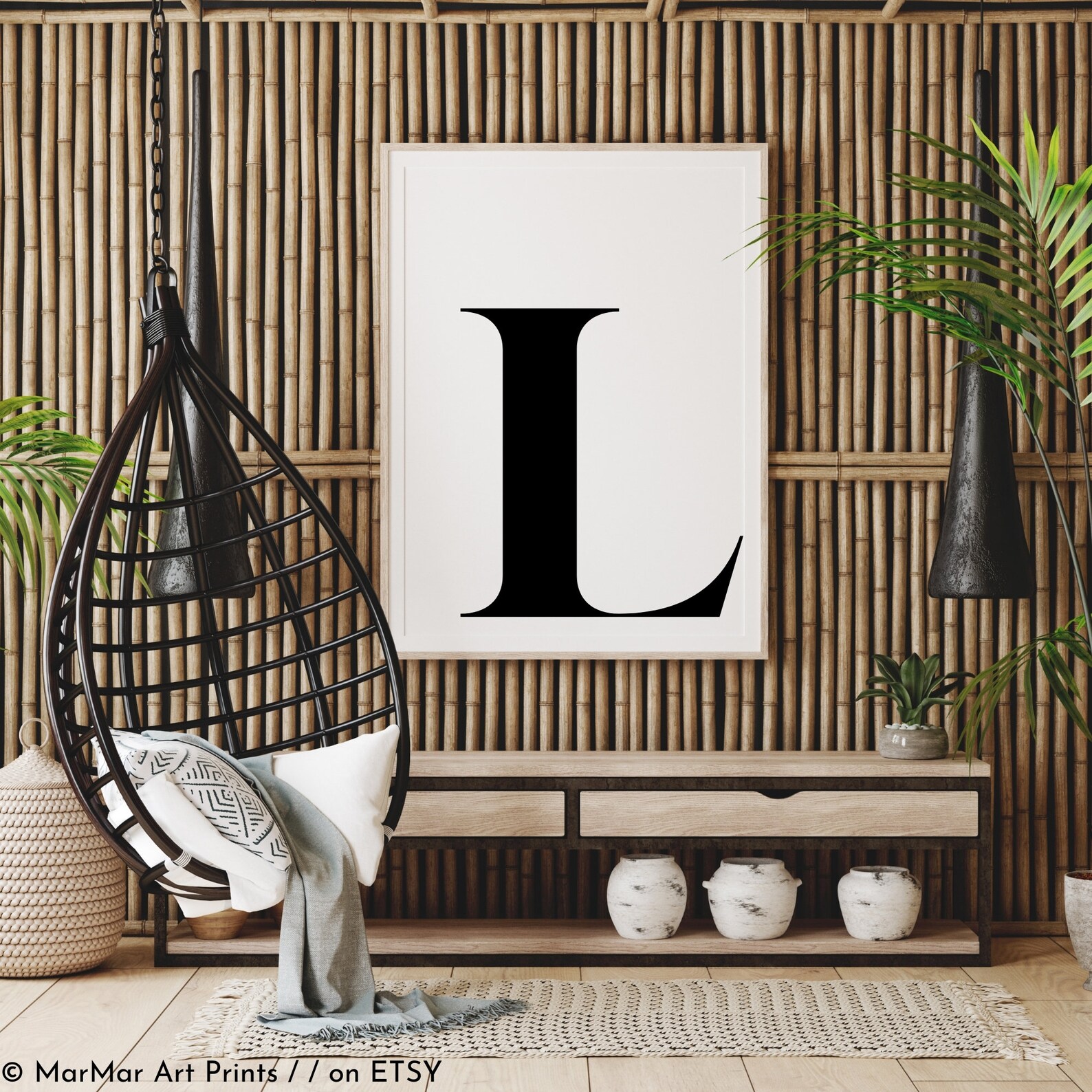 Letter L Print Alphabet Letter PRINTABLE Wall Art Minimalist Etsy