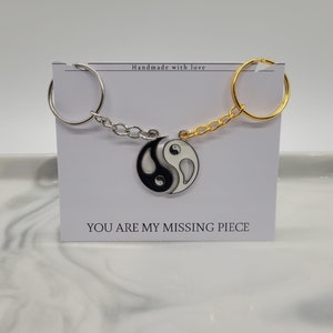 2x Yin & Yang keychains - gift for couples / Valentine&#39;s Day
