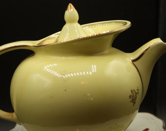 Vintage Hall-Yellow Windshield 6-cup Teapot