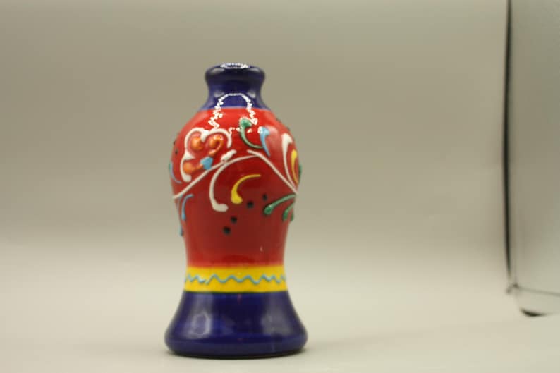 Vintage. Red and Blue Vase - Made in Spain - Etsy
