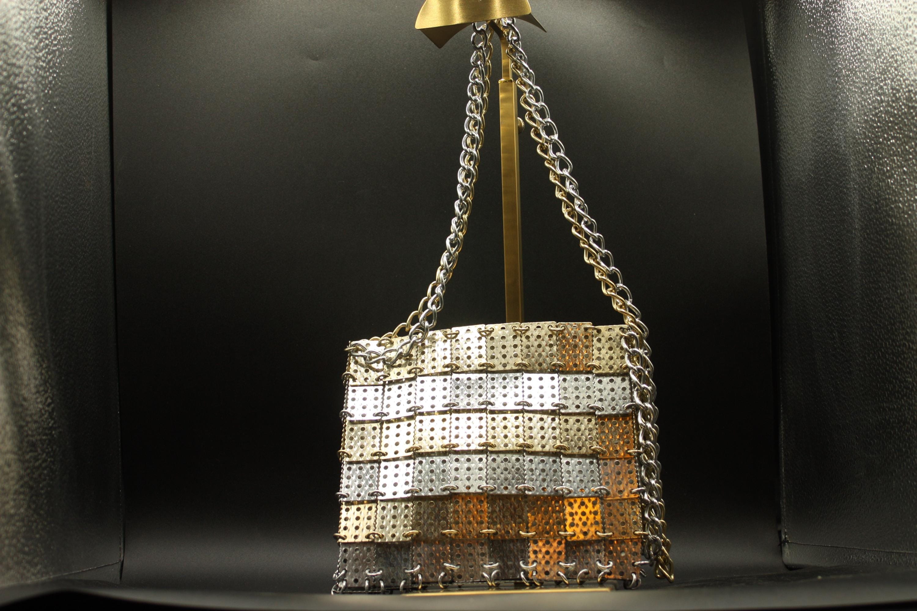 Walborg - Silver and Gold Chain Mail Purse