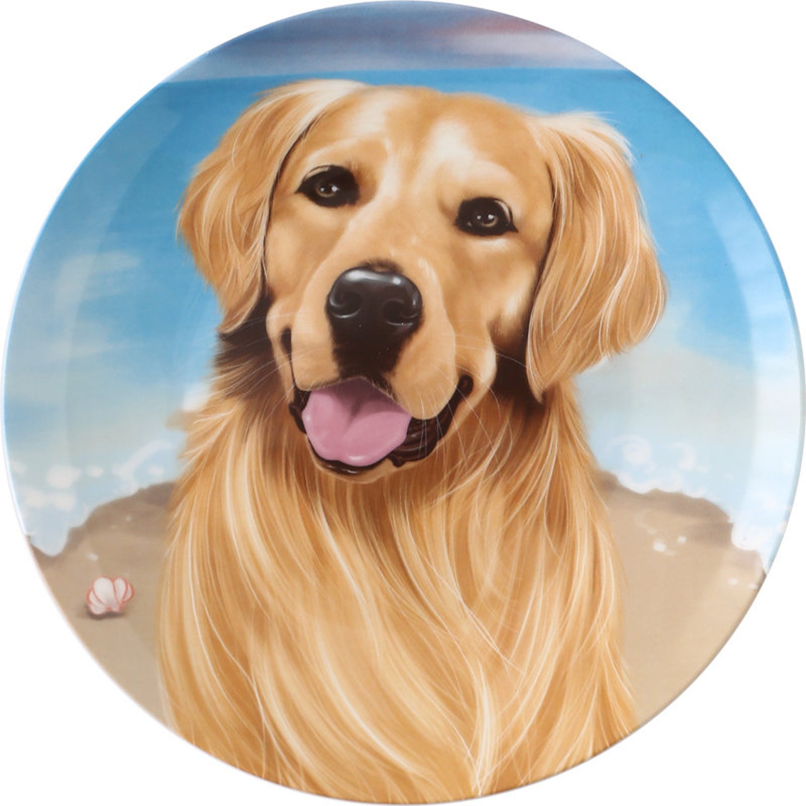 Golden Retriever Plates/ Ceramic Plates/ Dog Plates/ Dog Dish/ Etsy UK