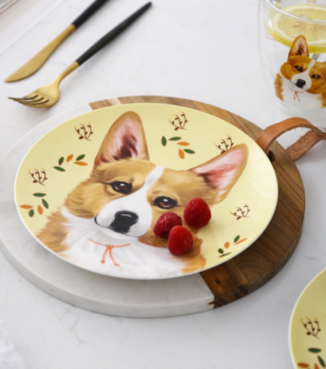 Plates/ ceramic plates/ Dog Plates/ Dog Dish/ Drawing Etsy
