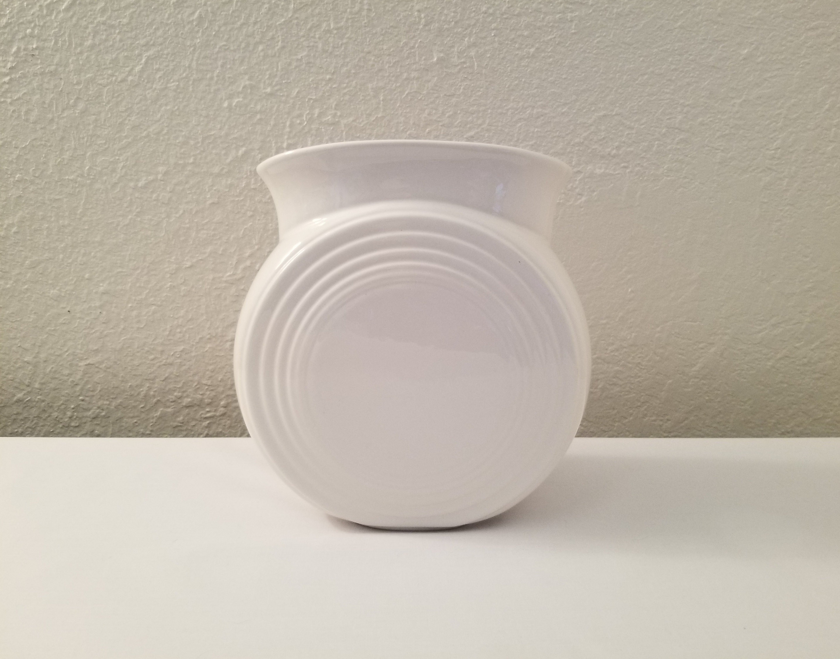 Vintage Homer Laughlin Company Fiestaware Millennium II Round White Ceramic Vase