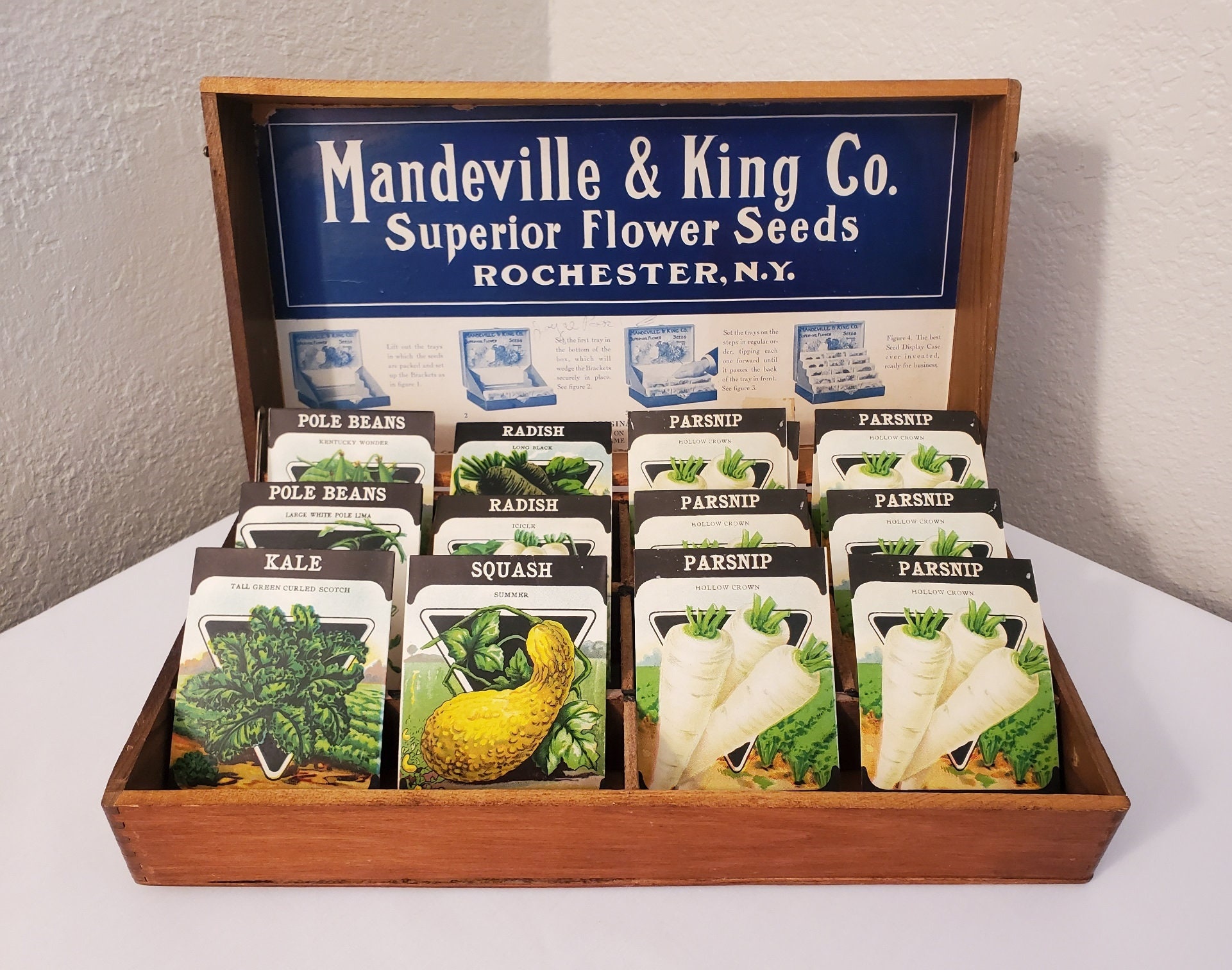 Mandeville & KING Co. Old Vintage FLOWER SEED BOX – TheBoxSF