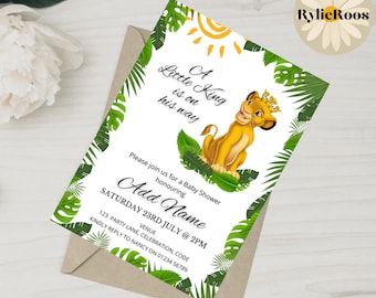 Simba Baby Shower Invitation: Lion King Invite (Digital Text Invite)