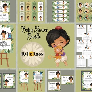 Aladdin Baby Shower Bundle: Prince Aladdin & Abu (Digital Design)