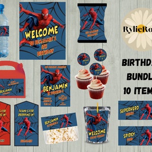 Spiderman Party Printables, Spiderman Birthday Bundle, Spiderman Party Pack, Spiderman Party Decor