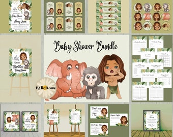 Tarzan Baby Shower Bundle: Jungle Theme (Digital Design)