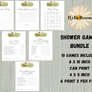 Princess Tiana Baby Shower Games: Editable Printable Games (Digital Download)
