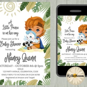 Hercules Baby Shower Invitation: Prince & Pegasus (Digital or Printable)
