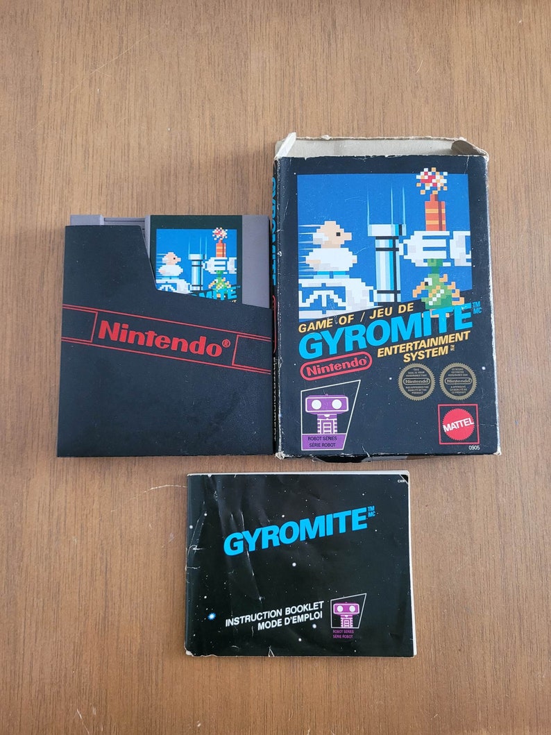 Gyromite 5 Screws Nintendo NES Complete in Box Tested & Authentic image 1