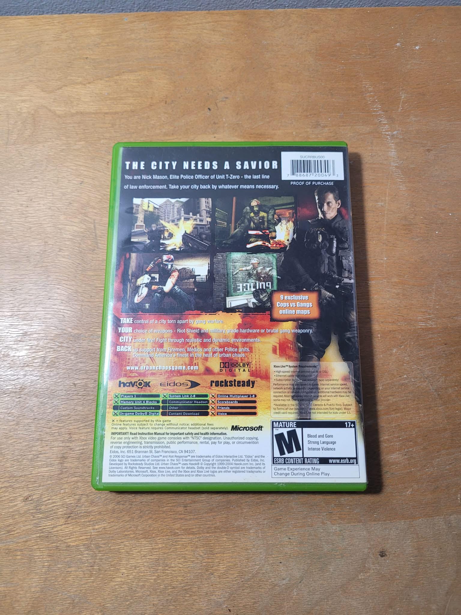 Urban Chaos : Riot Response - Original Xbox *tested & Authentic
