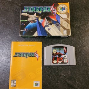 Vintage Starfox 64 Nintendo 64 Tested Works Very Clean N64 