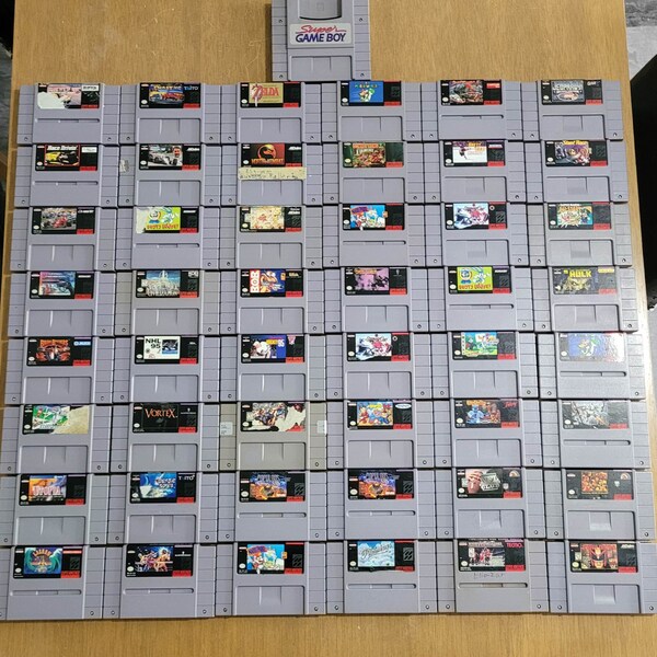 Super Nintendo Games Etsy