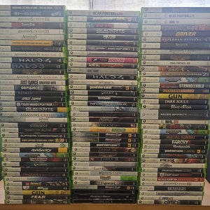 XBox 360 Game Assortment, with disk, case, and instructions. Sold each or  as lot