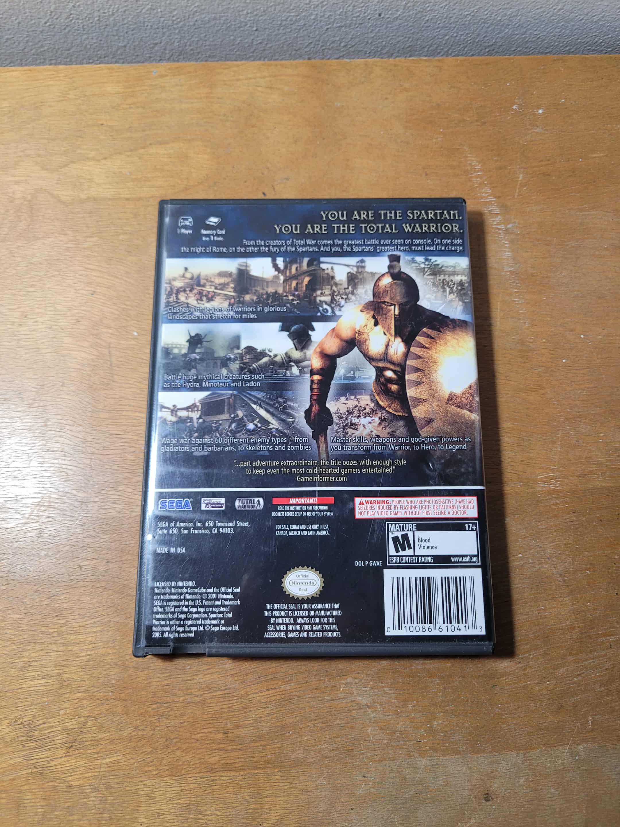 Spartan Total Warrior - Nintendo Gamecube *tested & Authentic* - Etsy