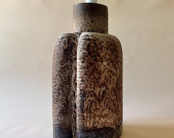 Large Vintage 60s Kaiser Leuchten Fat Lava Table Lamp, West German Ceramic