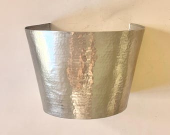Vintage Hammered Metal Wall Light Shade, Sconce Cover or Lamp Shade