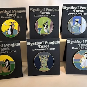 Mystieke Pinguïn Tarot Emaille Pins Collectie I