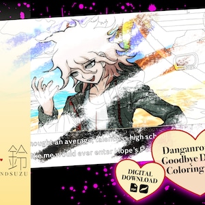 Danganronpa 2: Adiós Desesperación Nagito Komaeda Página para colorear