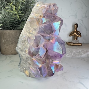 Large! Angel Aura Amethyst Cluster from Brazil! - Unpolished! Over 2 pounds!