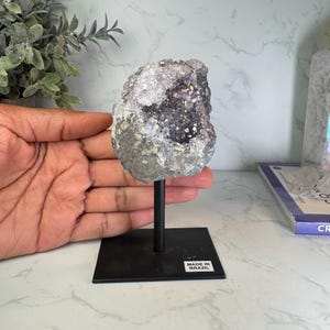 Angel Aura Amethyst Cluster on Stand from Brazil!