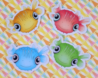 Sea Creature Stickers  ~ Summer Vibes Die-Cut Stickers ~ Cute Stationery