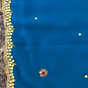 Rare Vintage Blue saree with sequence work