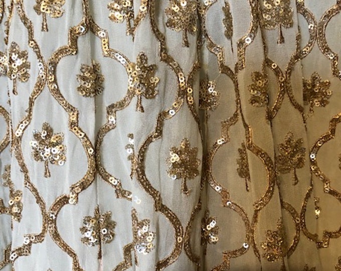 Brown All Over Embroidered Net Wedding Anarkali Gown