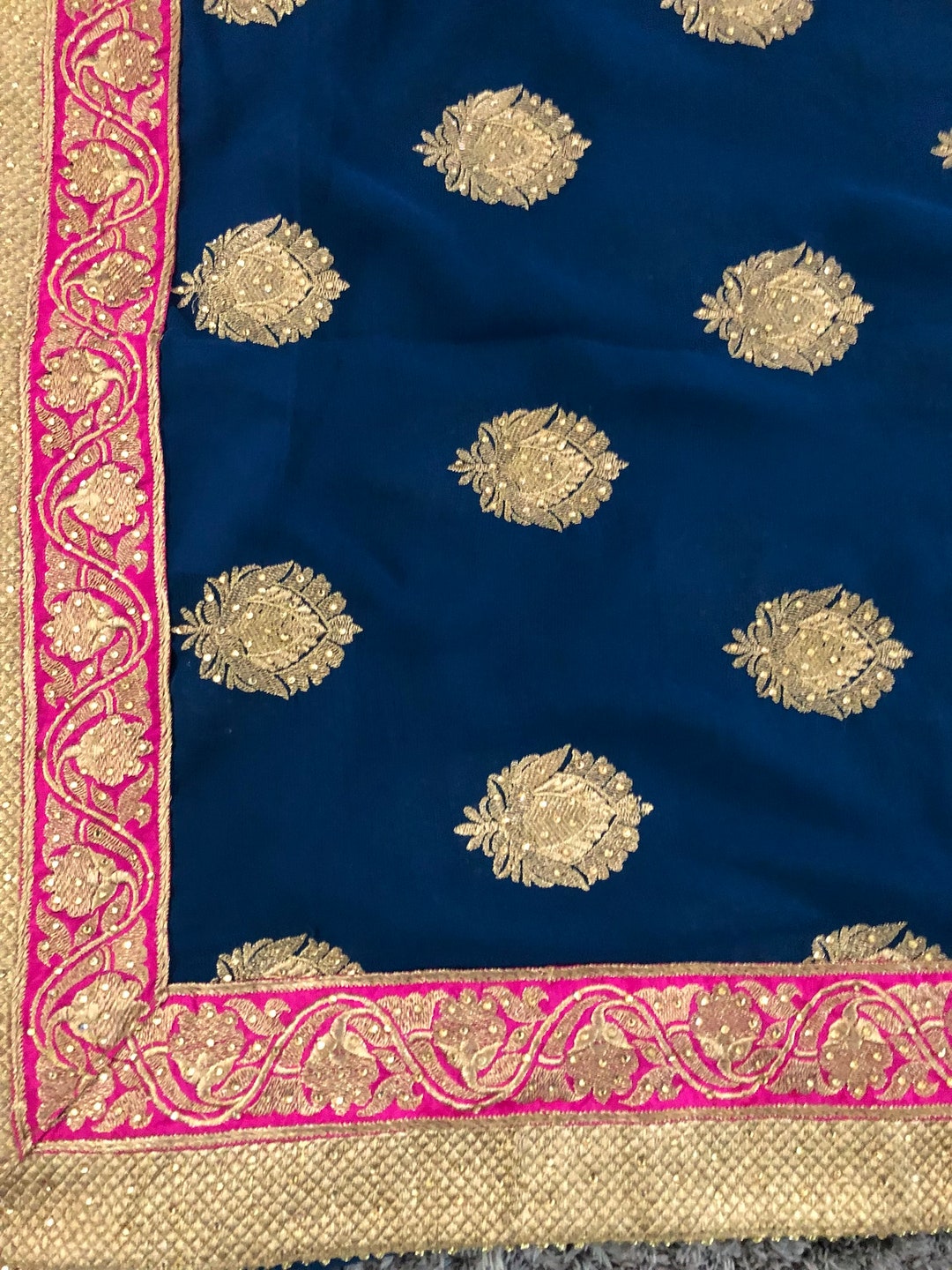 IVORY GEORGETTE HEAVY SAREE
