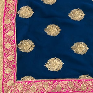 Vintage Georgette Saree with Heavy Gold work