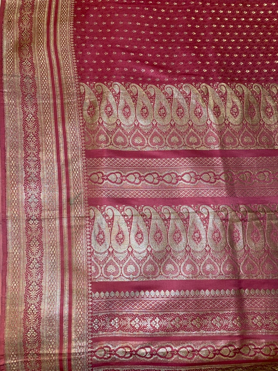 Vintage  Banarasi  Silk Saree with Gold Zari