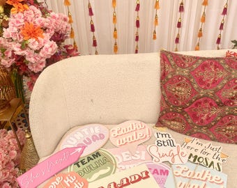 ¡Paquete de mehndi! ¡Fotomatón y letreros decorativos! 2 en 1