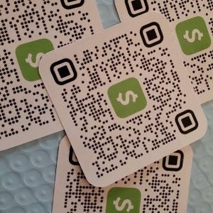 2 inch Cash App Venmo PayPal TikTok QR Stickers