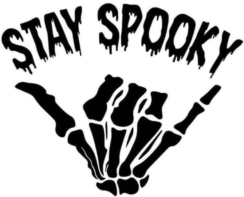 Stay Spooky Skeleton Hand Vinyl Car Laptop Decals - Etsy