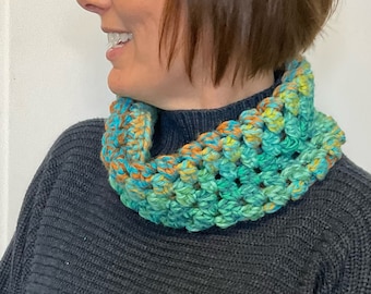 Lulu Crochet Pattern Chunky Cowl, Beginner Crochet  Pattern, pdf download.