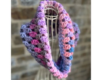 Crochet Cowl - ready to wear - Luxury Wool Blend scarf  - ladies - handmade scarf Lulu Cowl
