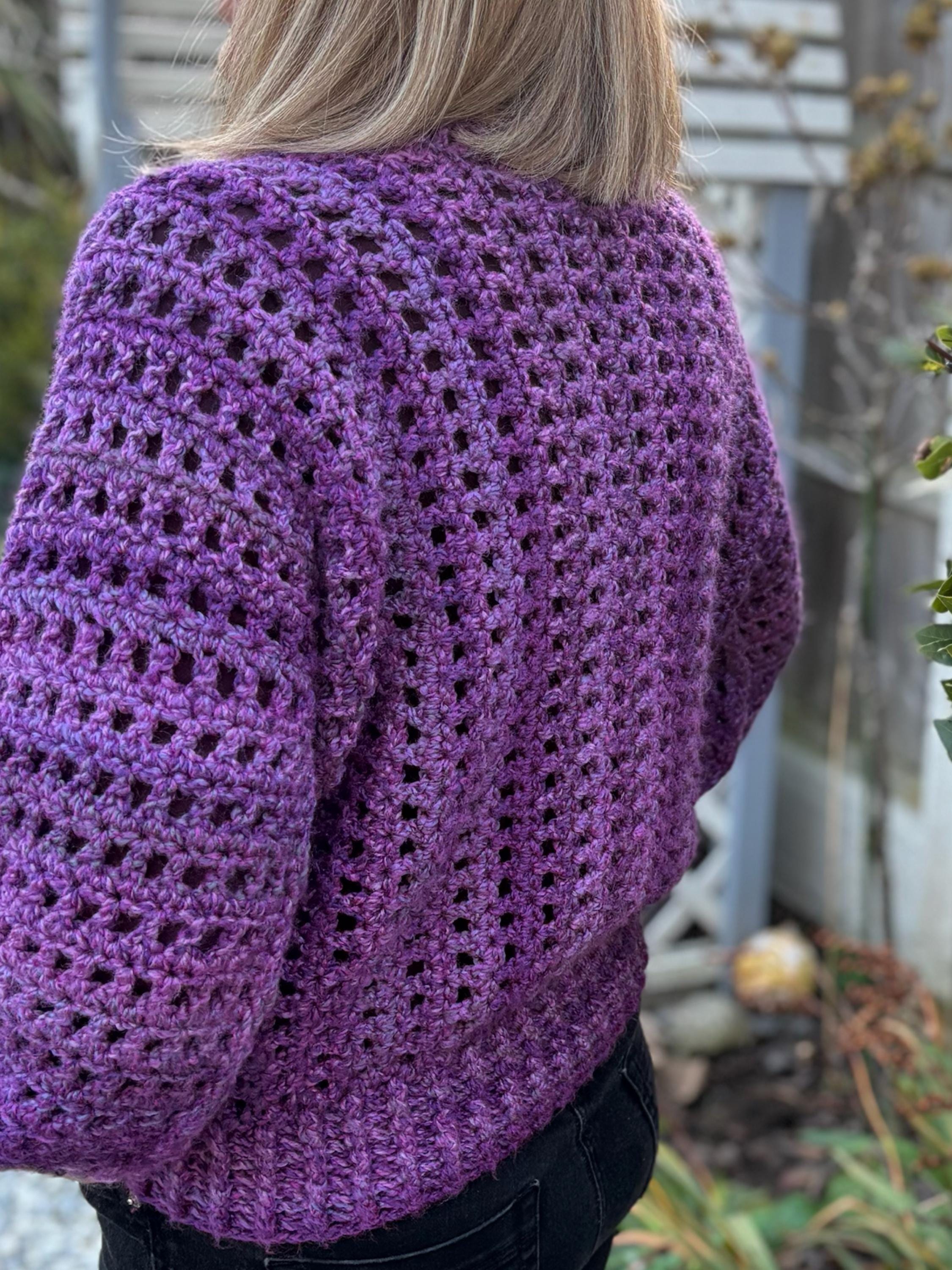 Chunky Crochet Deep V-neck Jumper Pattern | Easy Beginner Design ...