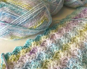 Beginner Crochet Rainbow Baby Blanket Pattern (PDF Download)