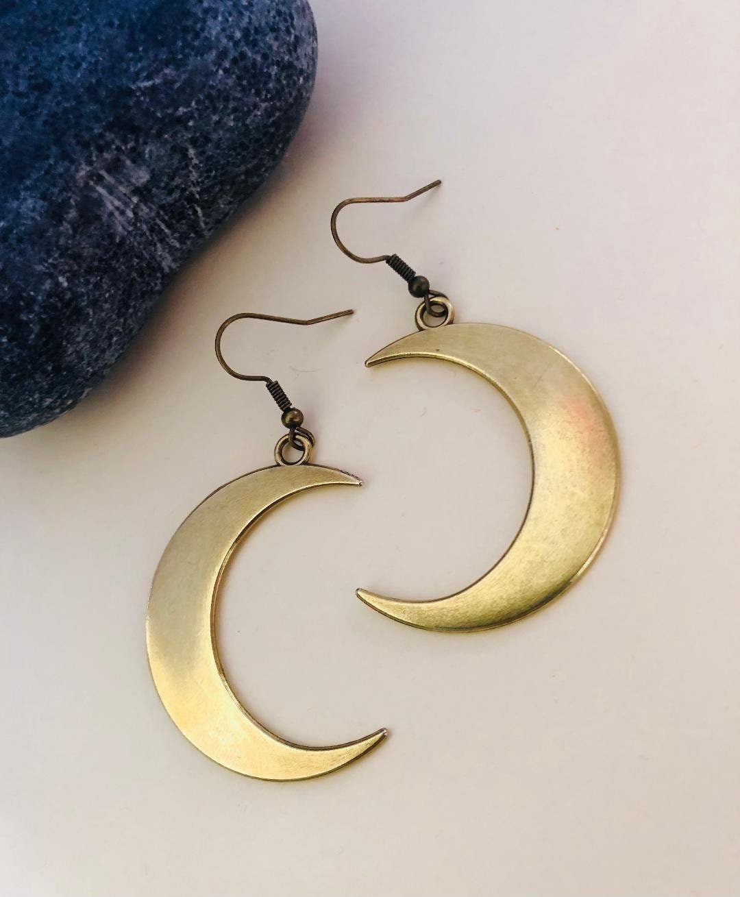 Gold Half Moon Earrings – Rover & Kin