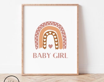 Baby Girl Print, Nursery Art, Printable Wall Art, Girl Nursery Decor, Baby Room Decor, Nursery, Digital Download